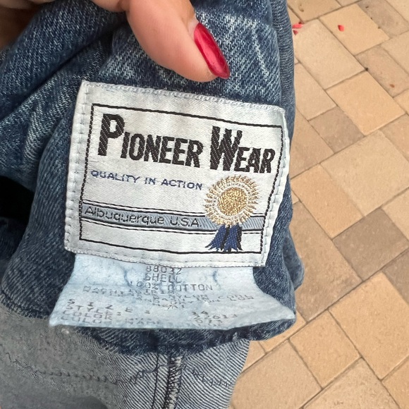 VINTAGE PIONEER WEAR Denim southwestern fringed duster jacket|14 - Picture 7 of 15